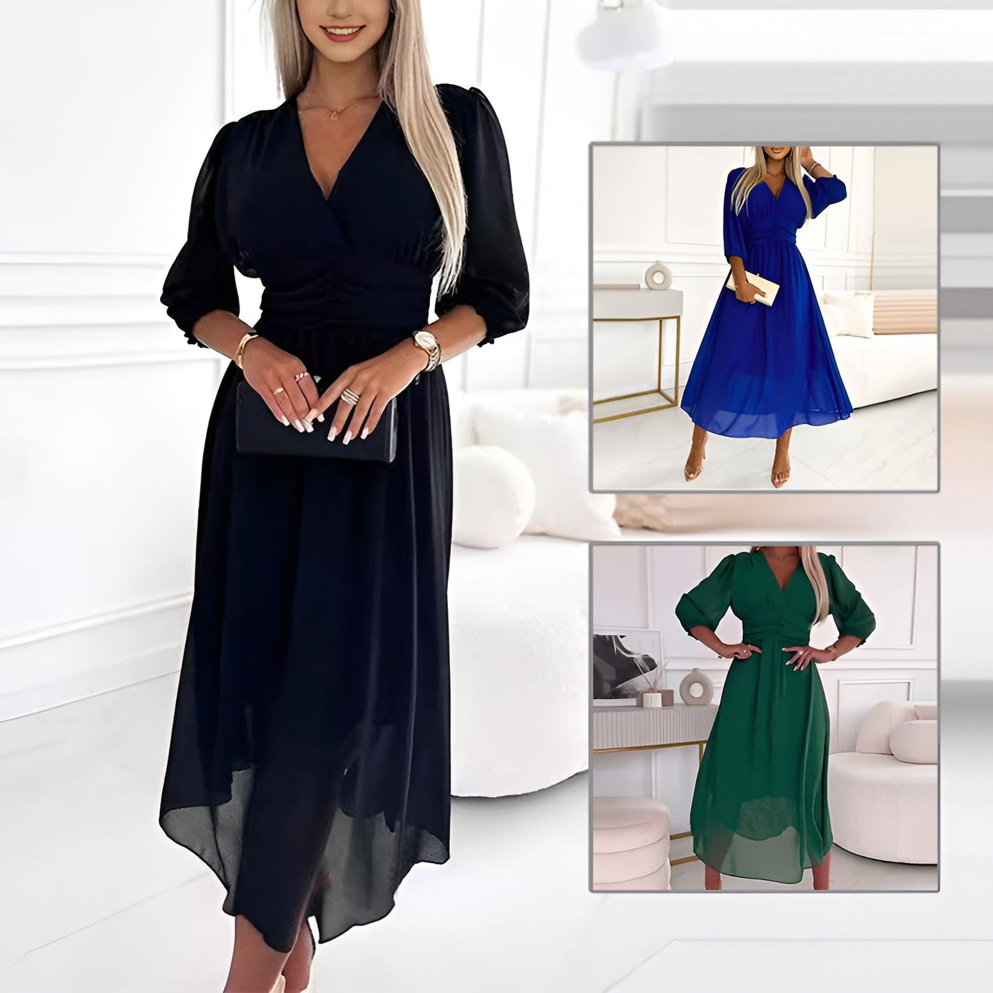 Abigaïl | Robe en mousseline de soie légère