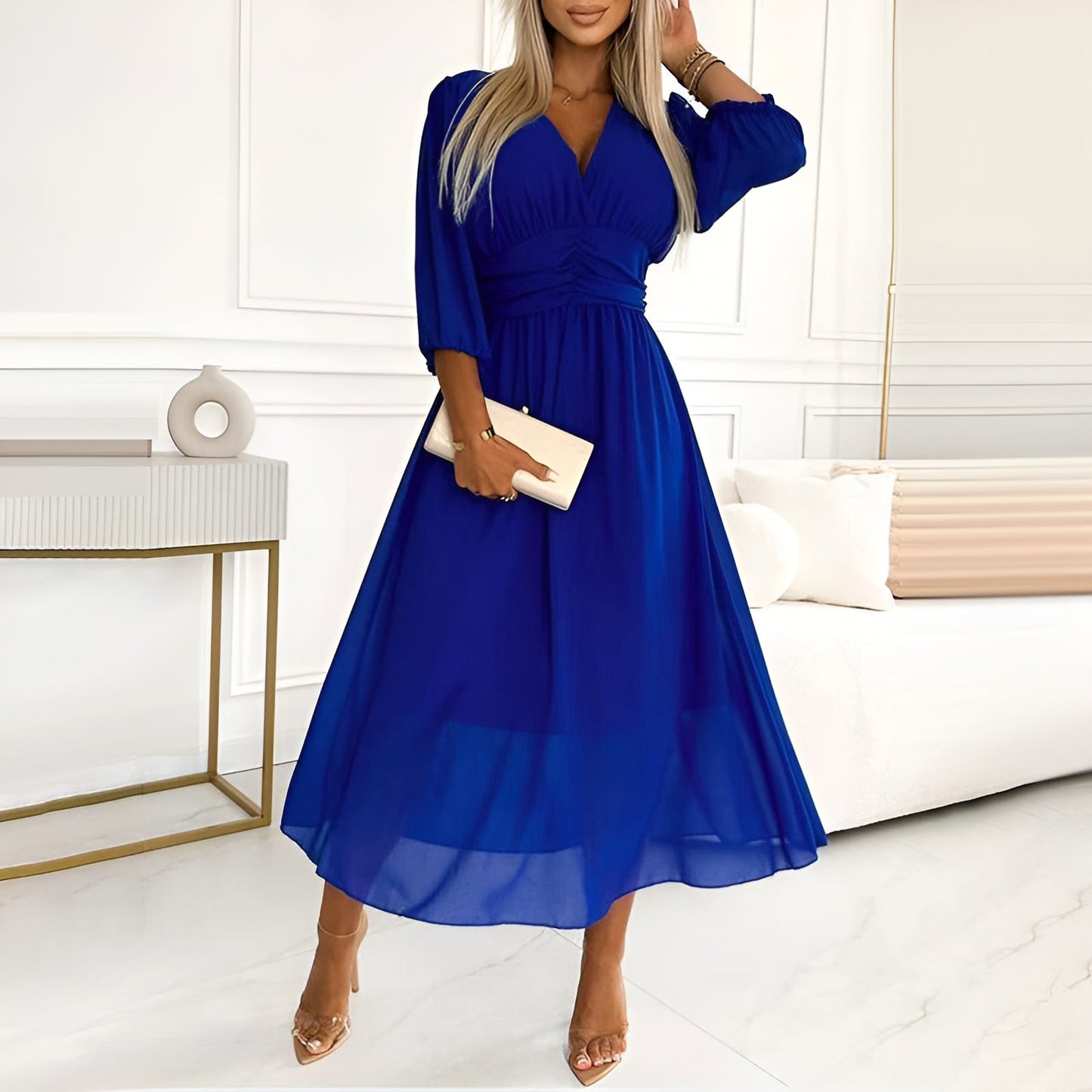 Abigaïl | Robe en mousseline de soie légère