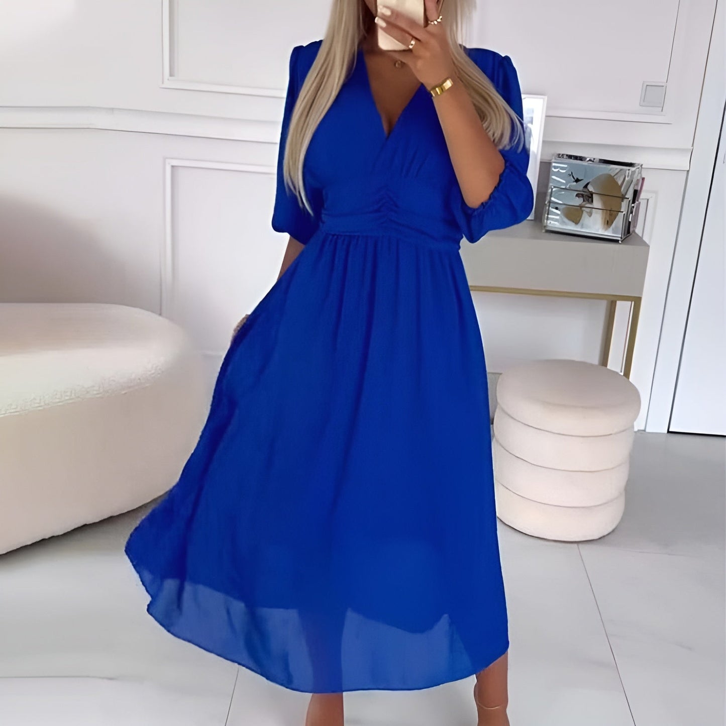 Abigaïl | Robe en mousseline de soie légère