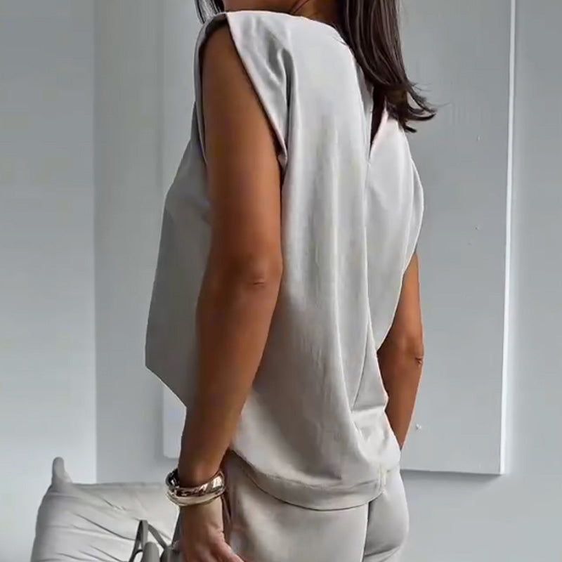 Ensemble de 2 pièces : t-shirt et pantalon large pour femme